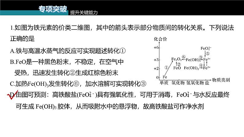 新高考化学一轮复习讲义课件第3章 第14讲　铁及其化合物的转化关系（含解析）07