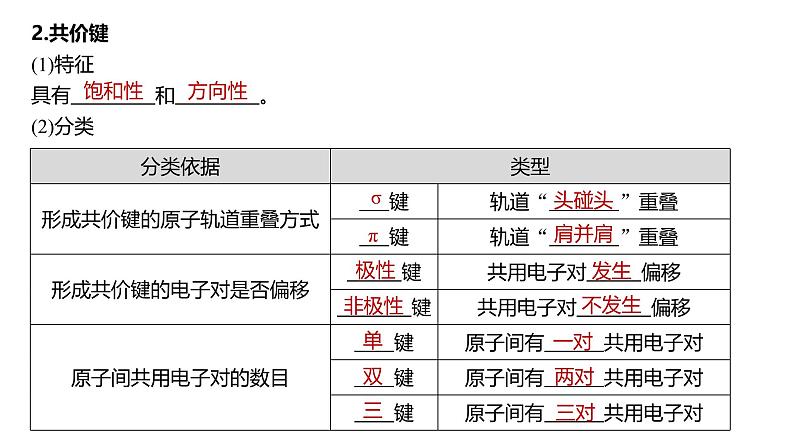 新高考化学一轮复习讲义课件第5章 第29讲　化学键　分子的空间结构（含解析）07