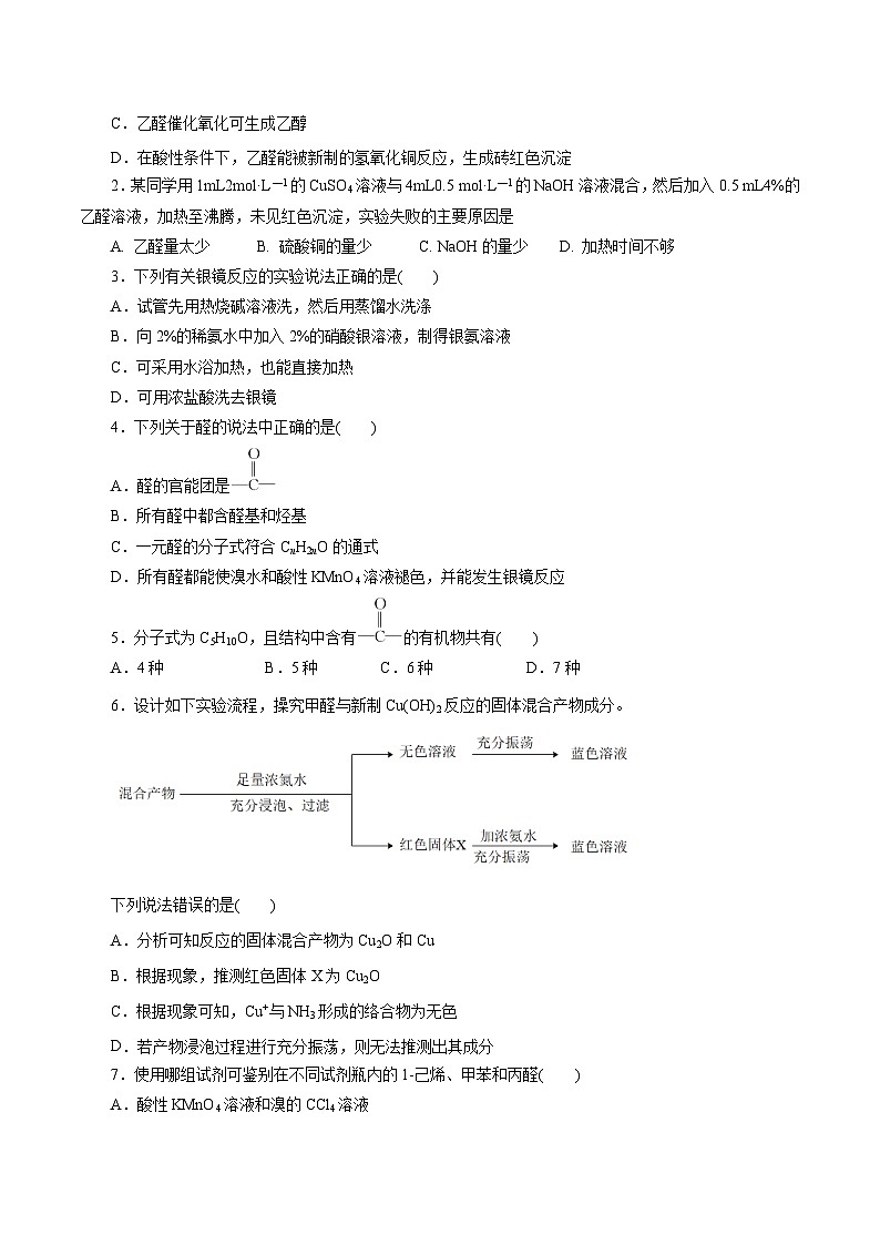 新高考化学一轮复习小题多维练习第53练  醛与酮（原卷版）第3页