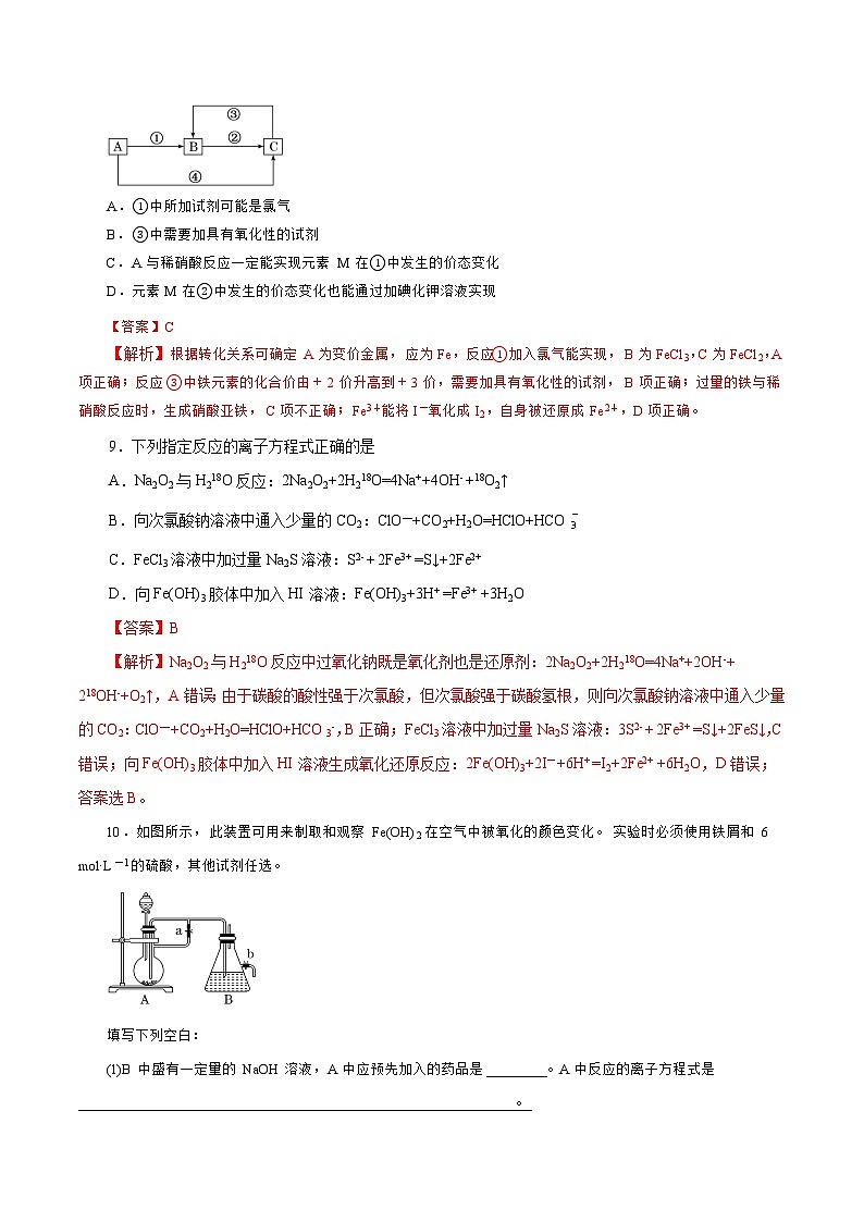 新高考化学一轮复习讲练测第07讲  铁及其化合物（练）（解析版）03