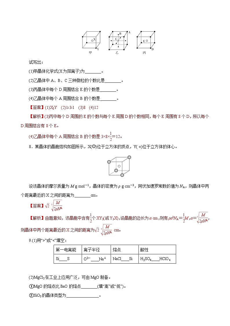 新高考化学一轮复习讲练测第31讲   晶体结构与性质（练）（解析版）03