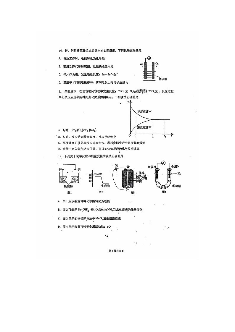 广东省湛江市岭南师范学院附属中学2024-2025学年高二上学期开学考试化学试题第3页