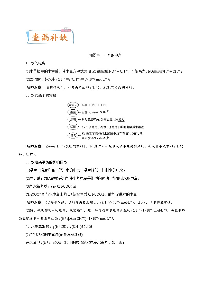 新高考化学一轮复习考点过关练考向26 水的电离和溶液的pH（含解析）02