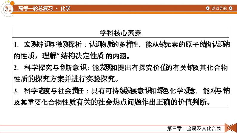 新高考化学一轮复习讲义课件第3章 第6讲 钠及其重要化合物04