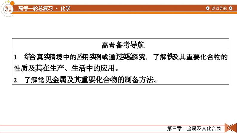 新高考化学一轮复习讲义课件第3章 第7讲 铁及其重要化合物第3页