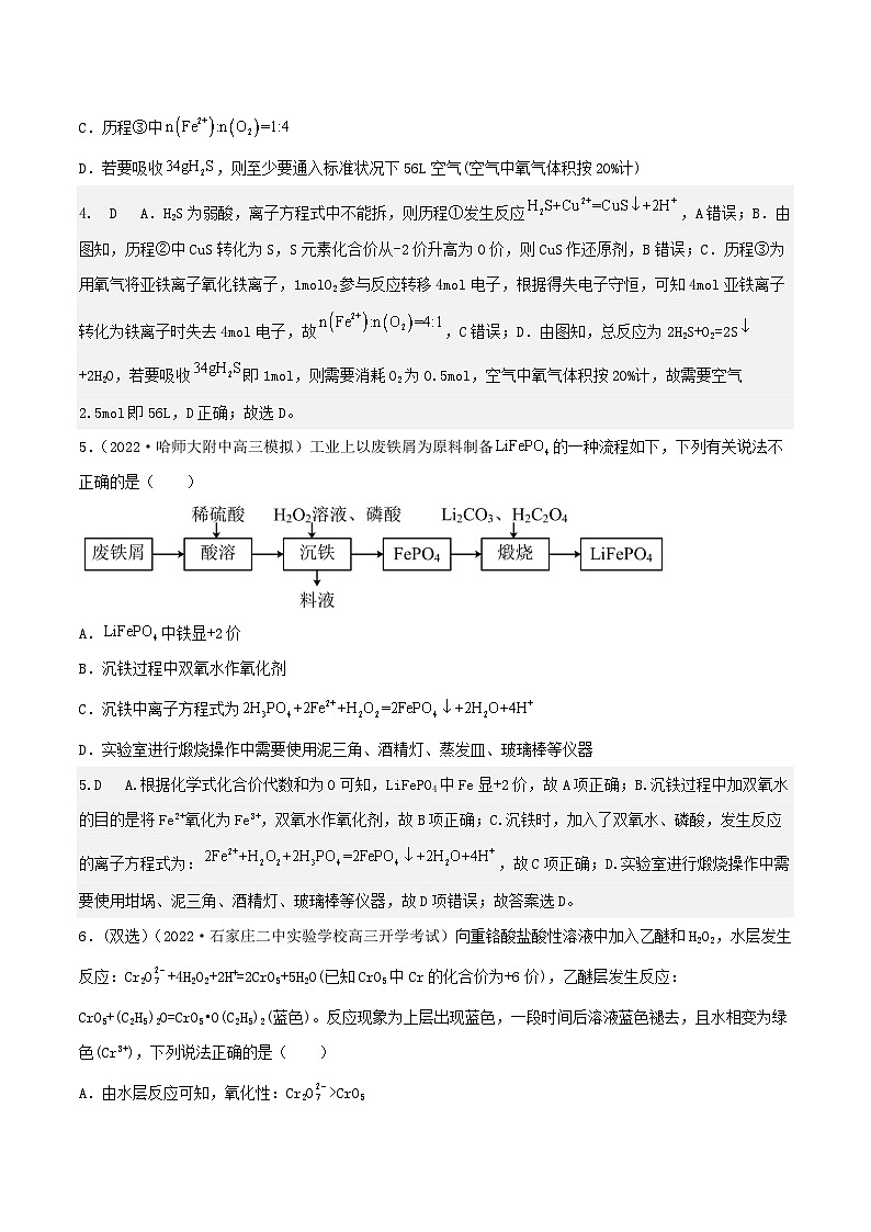 新高考化学二轮复习高频考点练习9 陌生氧化还原反应的书写（解析版）第3页