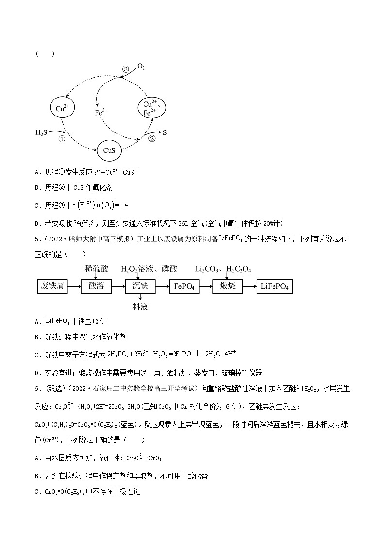 新高考化学二轮复习高频考点练习9 陌生氧化还原反应的书写（原卷版）第2页