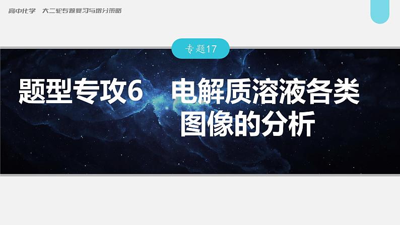 新高考化学二轮复习课件 第1部分 专题突破  专题17　题型专攻6　电解质溶液各类图像的分析01