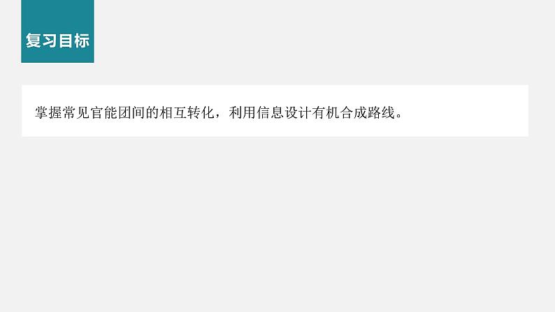 新高考化学二轮复习课件 第1部分 专题突破  专题23　有机合成路线的设计02