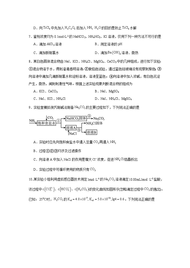 【查漏补缺】2025年高考化学复习冲刺过关（新高考专用）02重要无机化合物的性质及应用含解析03