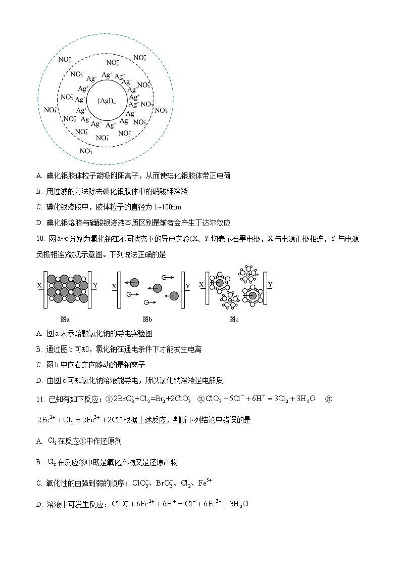 湖北省孝感高级中学2024-2025学年高一上学期开学考试化学试题（原卷版）第3页