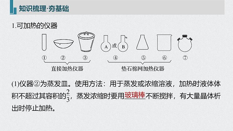 新高考化学一轮复习讲义课件 第1章 第1讲　化学实验基础知识和技能05