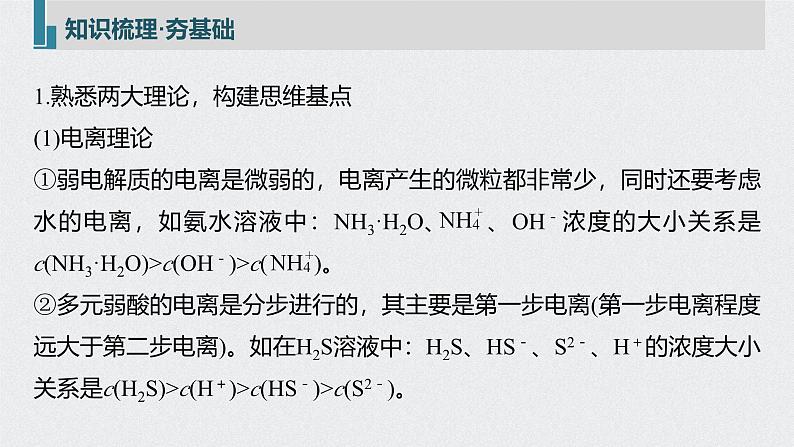 新高考化学一轮复习讲义课件 第8章 第41讲　溶液中“粒子”浓度关系05