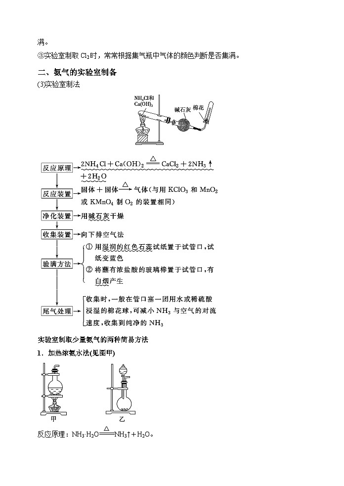 新高考化学一轮复习考点巩固练习27  氯气、氨气、二氧化硫的实验室制备与应用（原卷版）第2页