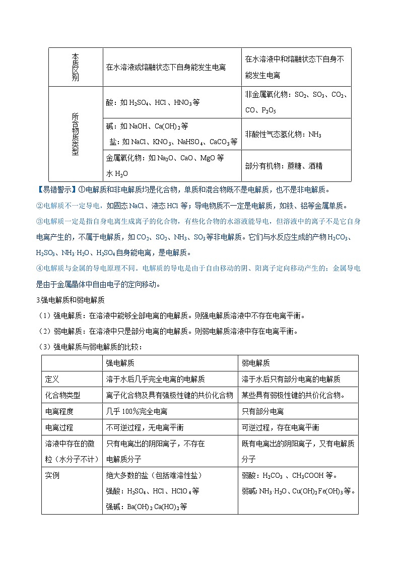 新高考化学一轮复习讲练测第04讲  离子反应　离子方程式（精讲）（解析版）02