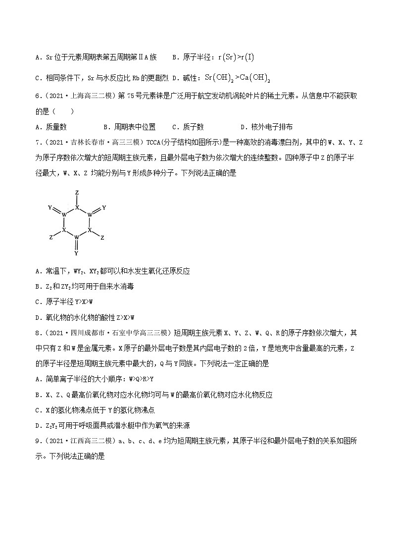 新高考化学一轮复习讲练测第五章能力提升检测卷（精练）（解析版）02