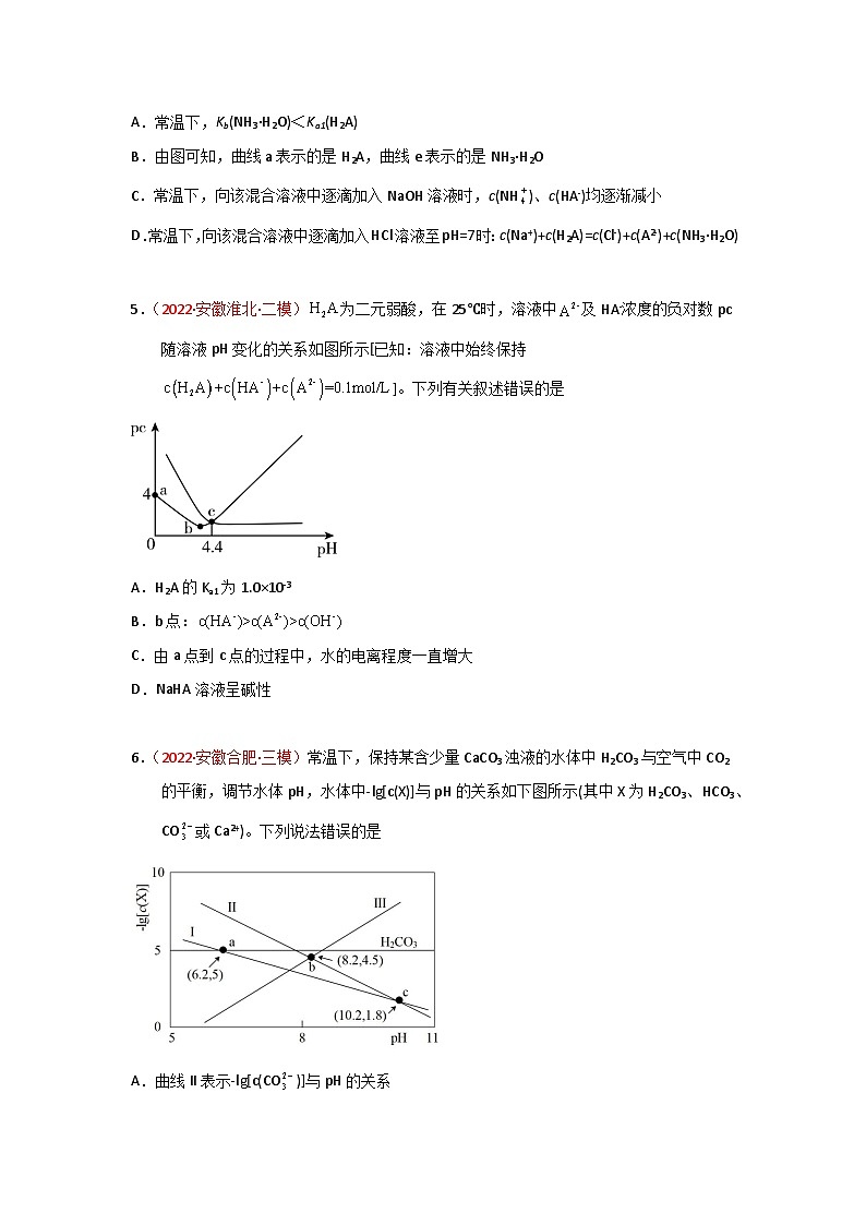 高考化学二轮复习针对性练习专题九  水溶液中的离子平衡  专题检验（实战演练）（原卷版）第3页