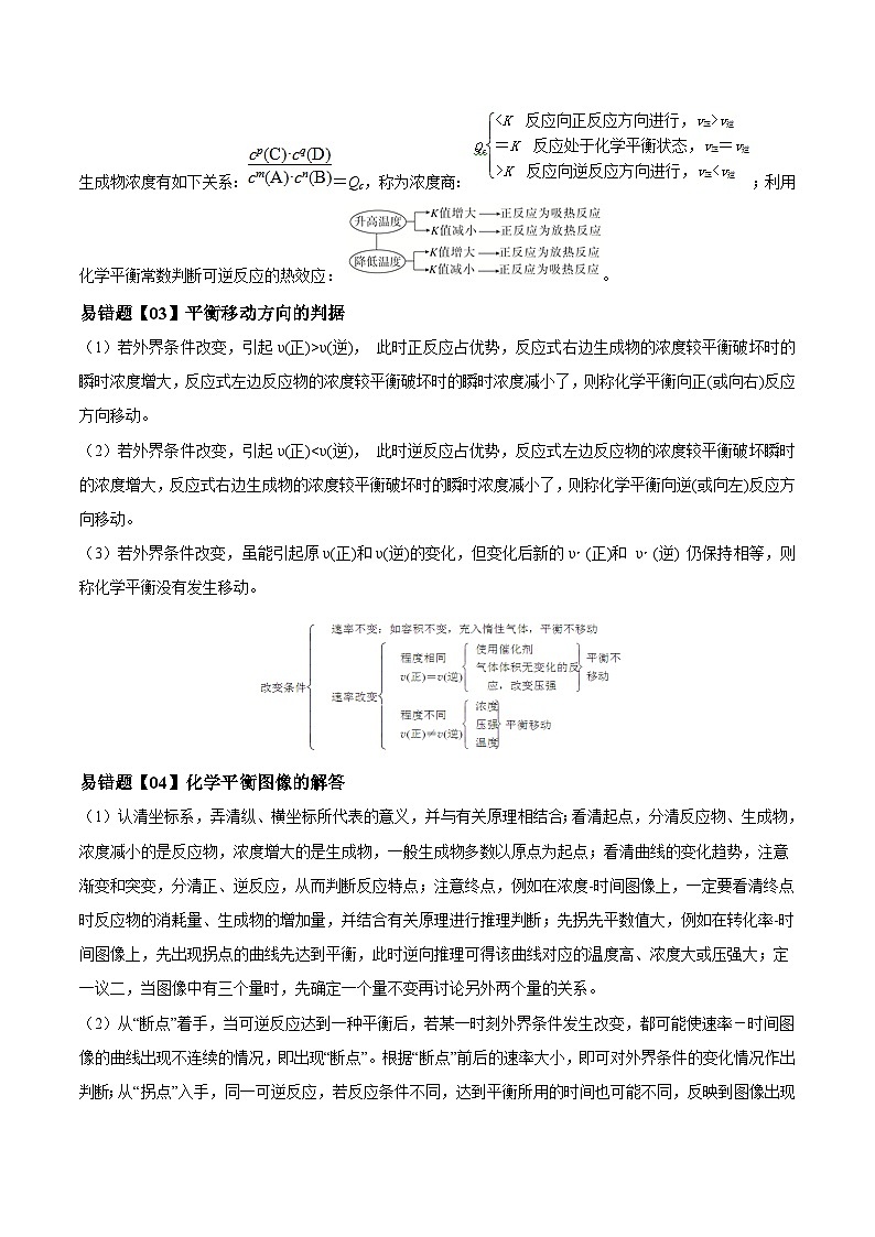 高考化学二轮复习易错题易错点22 化学反应平衡和移动（解析版）02
