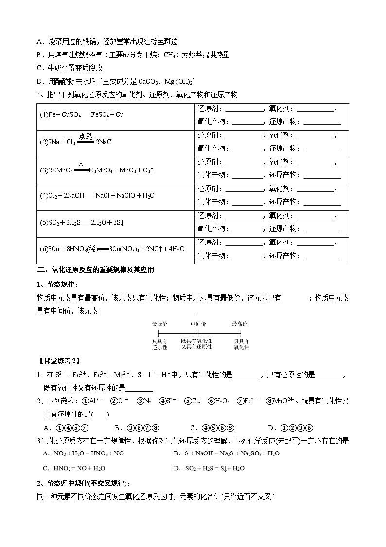 1.3.2 氧化剂和还原剂（讲义）（原卷版）第3页