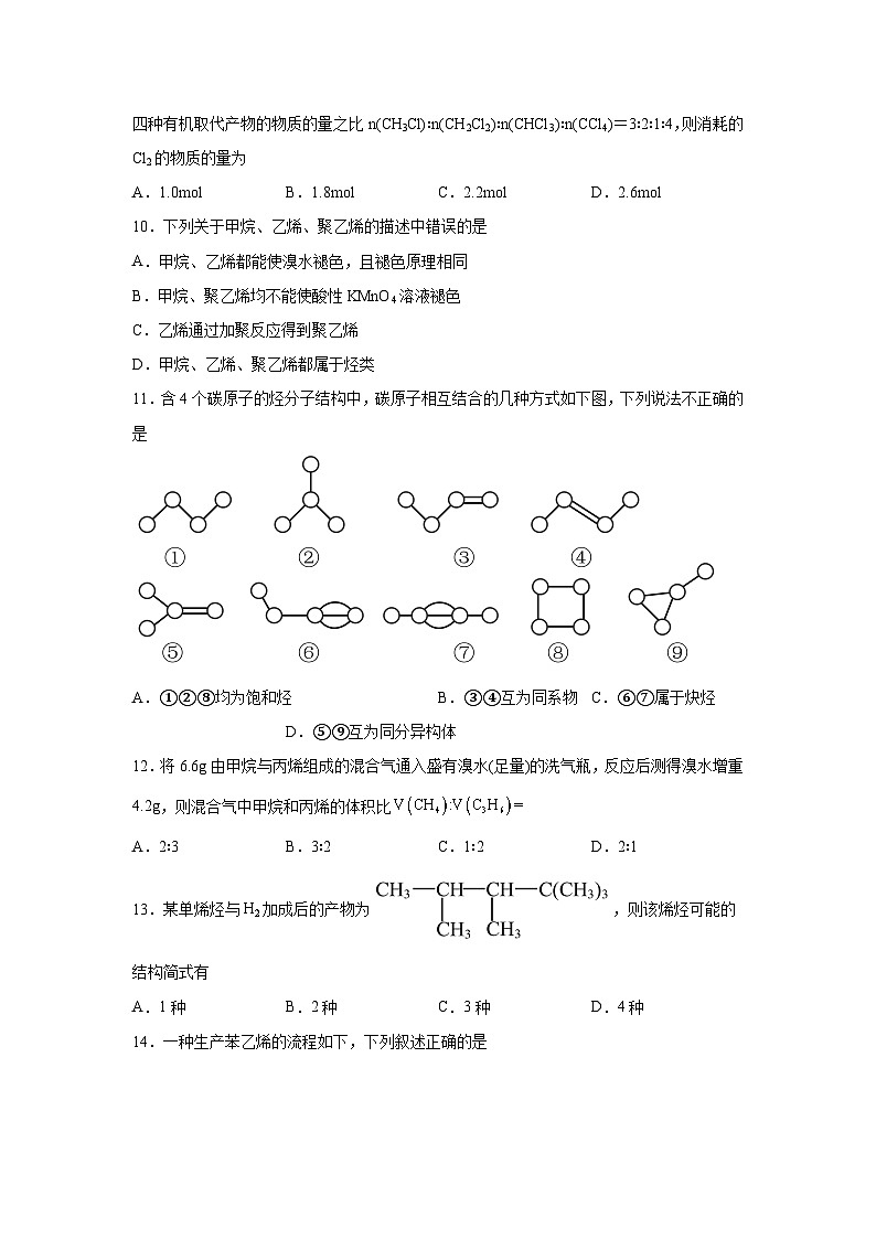 高中化学人教版2019必修第二册第七章有机化合物（B卷能力提升练）-【单元测试】B卷（含解析第3页