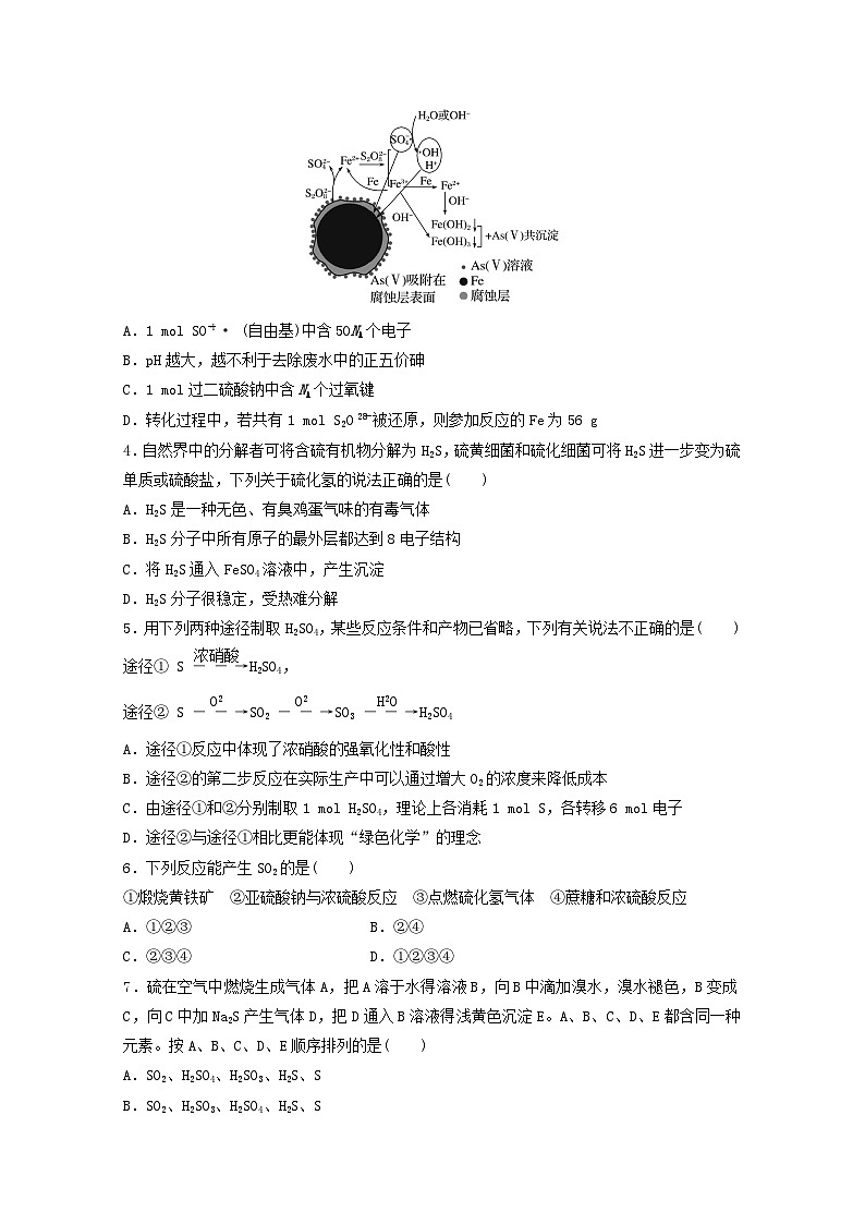 2025届高三化学一轮复习课时小练：硫及其化合物的相互转化第2页