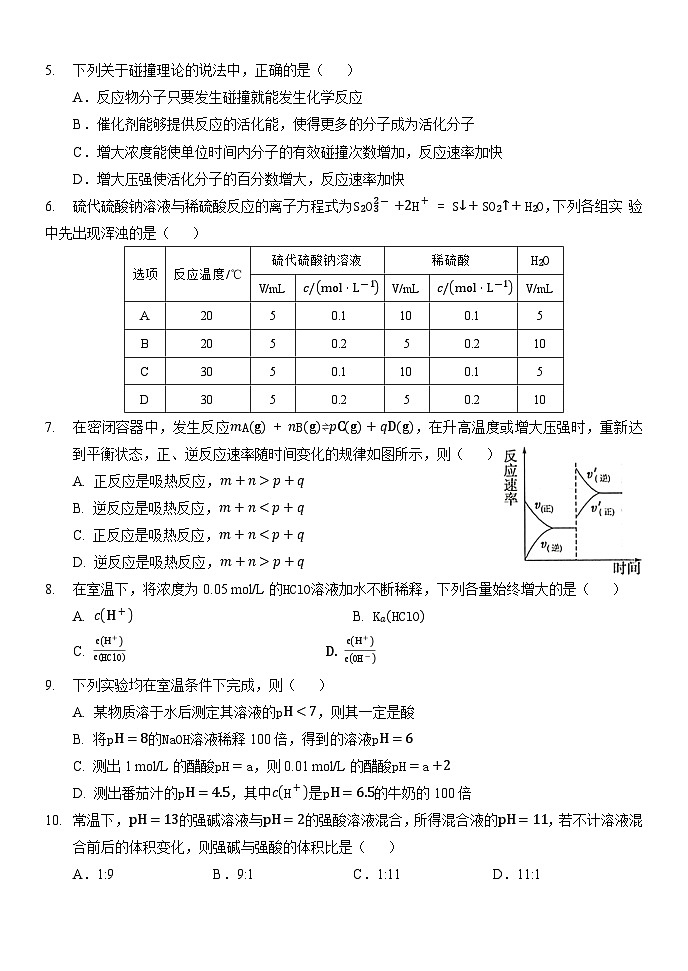 内蒙古自治区鄂尔多斯市达拉特旗第一中学2024-2025学年高二上学期9月第一次学情诊断化学试题第2页