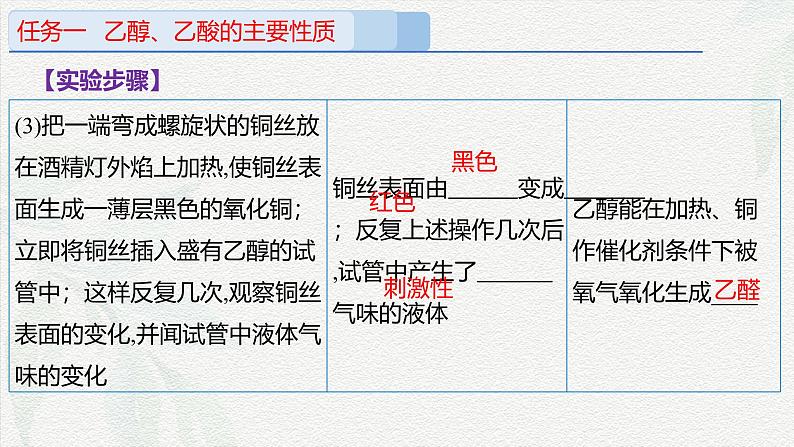 实验活动9    乙醇、乙酸的主要性质（课件）-高一化学同步教学（人教版2019必修第二册）07