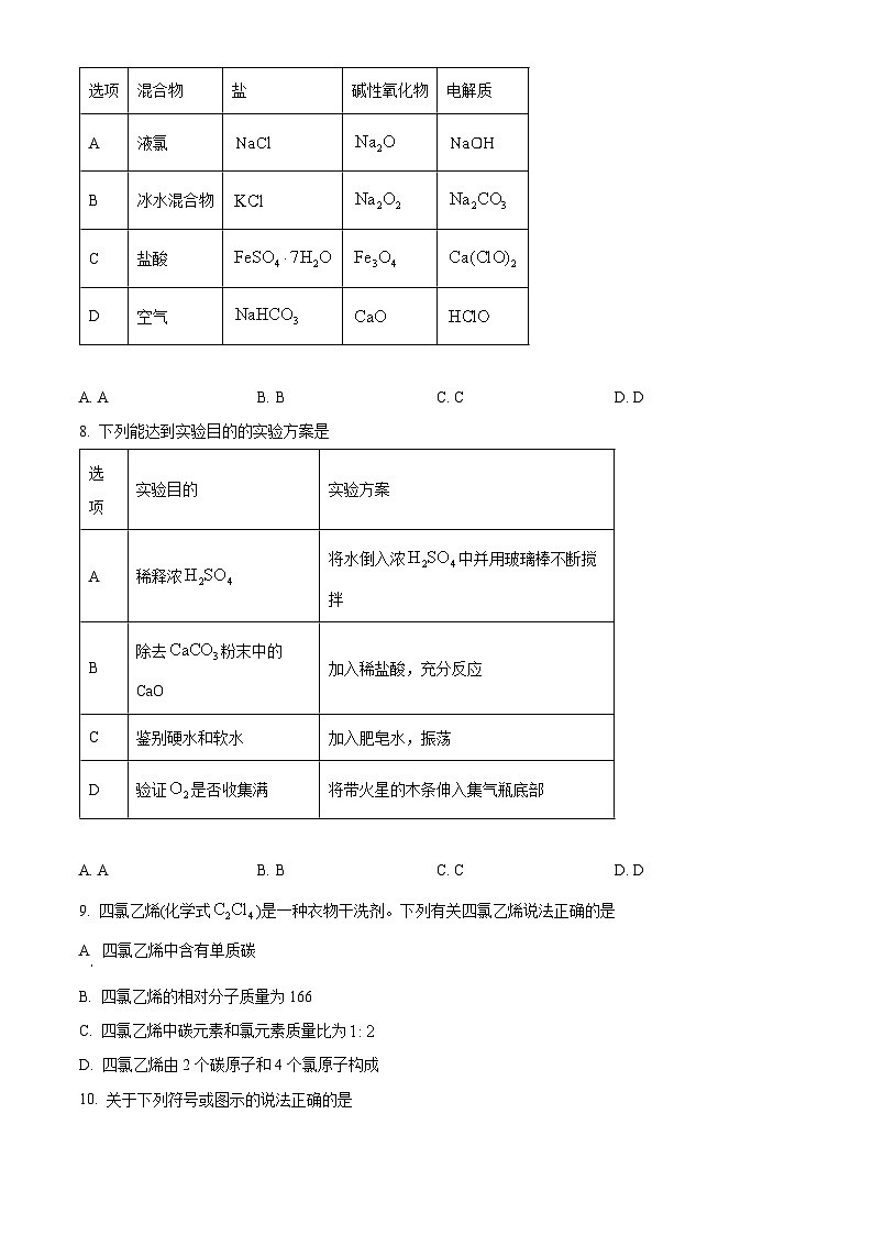 四川省阆中中学校2024-2025学年高二上学期开学考试 化学试题（原卷版）02