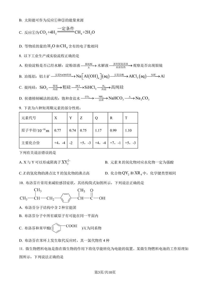 广东惠州一中2024年高二上学期9月阶段考试化学试题+答案03