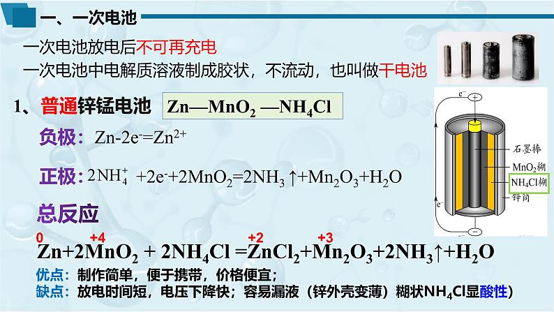 高一下学期 化学人教版（2019）必修第二册课件 6.1.2.3化学电源07