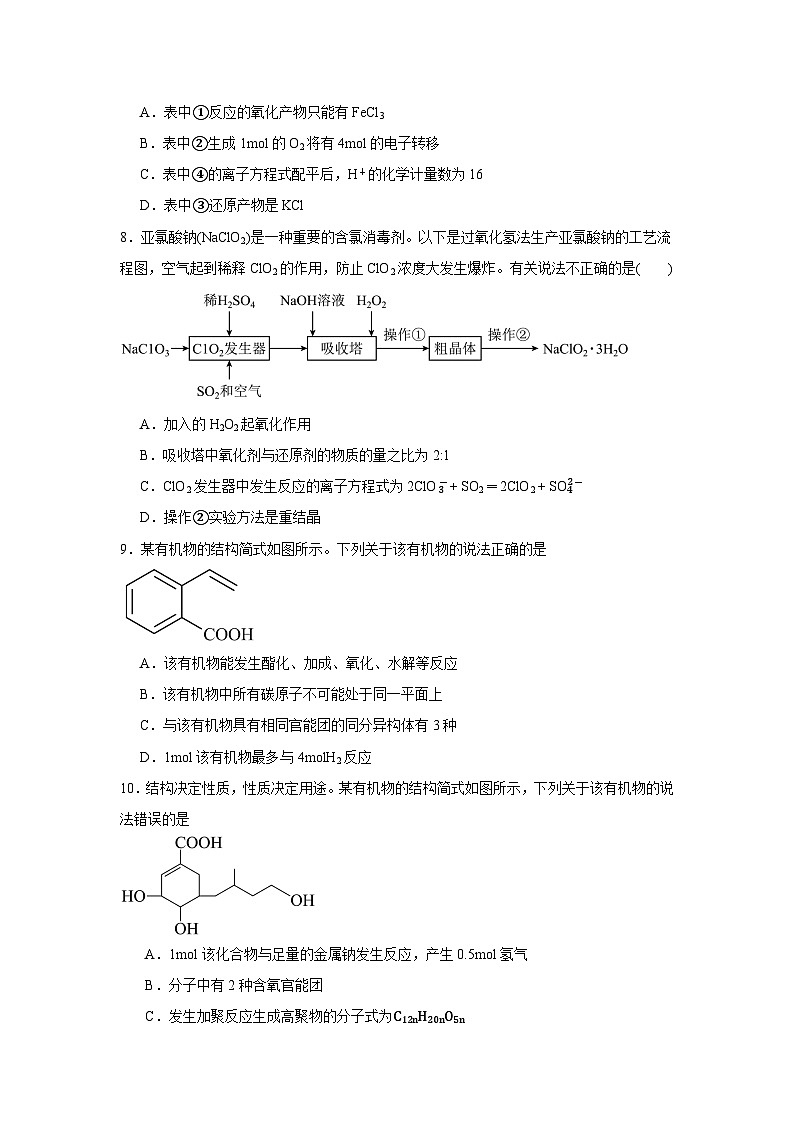 内蒙古兴安盟科尔沁右翼前旗第二中学2024-2025学年第一学期高三年级第一次月考化学试题第3页
