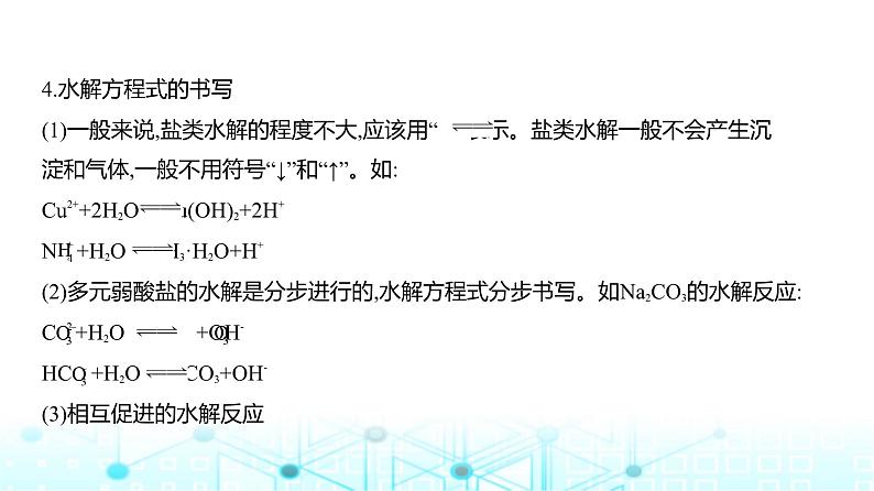 新高考化学复习专题一0三盐类水解和沉淀溶解平衡教学课件第5页