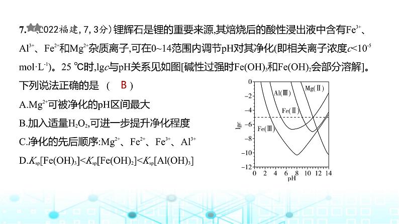 新高考化学复习专题一0三盐类水解和沉淀溶解平衡练习课件第8页