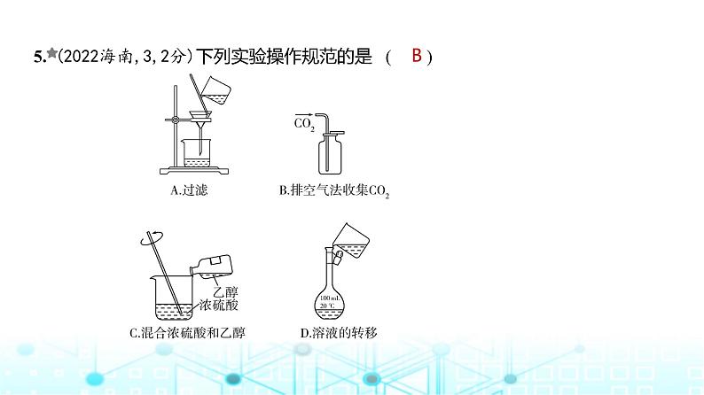 新高考化学复习专题一0六化学实验基本方法练习课件第6页