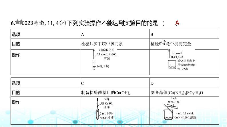 新高考化学复习专题一0七实验方案的设计和评价练习课件第7页