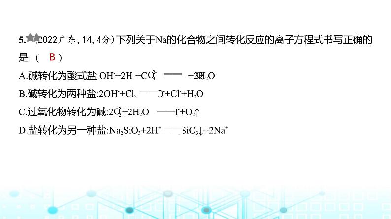 新高考化学复习专题五金属及其化合物练习课件第6页