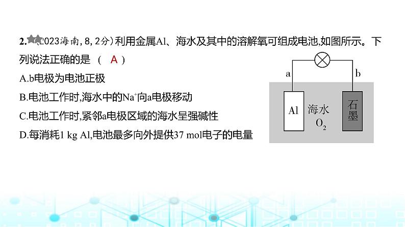 新高考化学复习专题一0化学反应与电能练习课件第3页