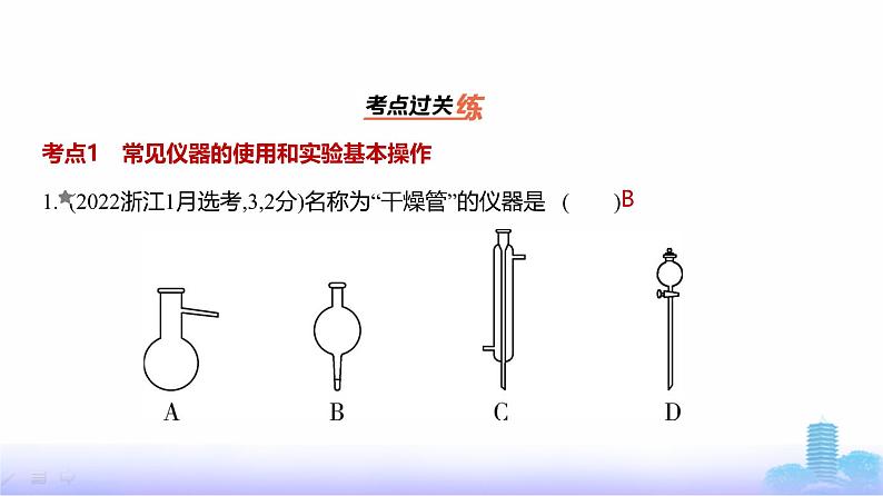 浙江版高考化学复习专题一0六化学实验基本方法练习课件第2页