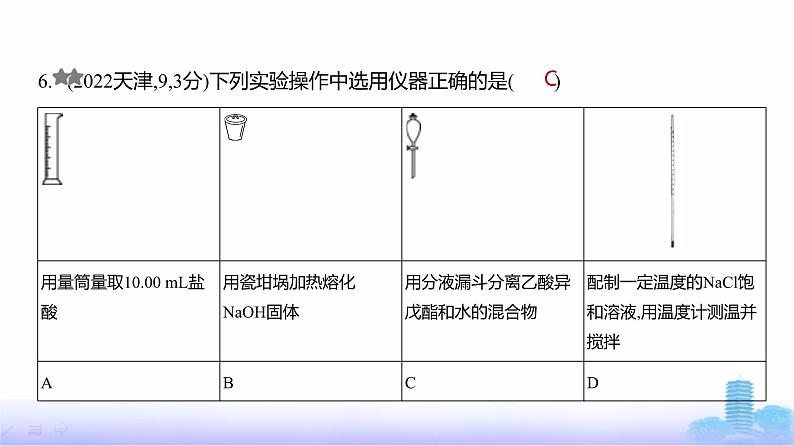 浙江版高考化学复习专题一0六化学实验基本方法练习课件第7页