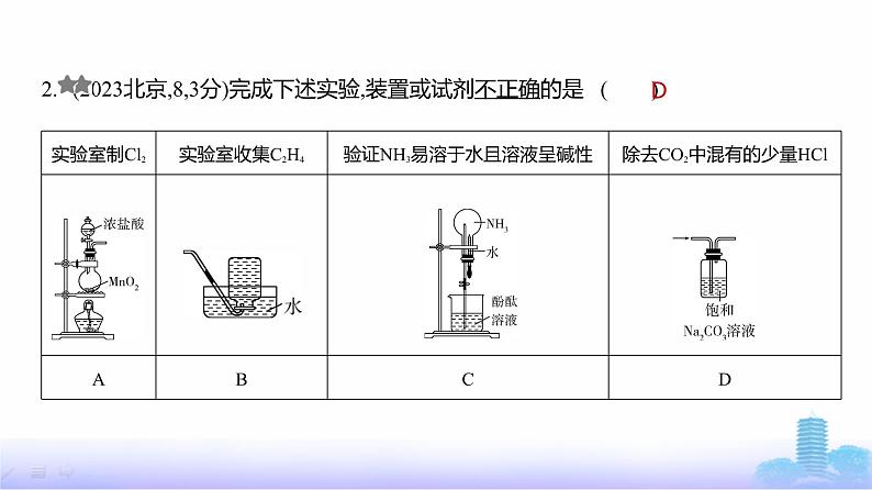 浙江版高考化学复习专题一0七实验方案的设计与评价练习课件第3页