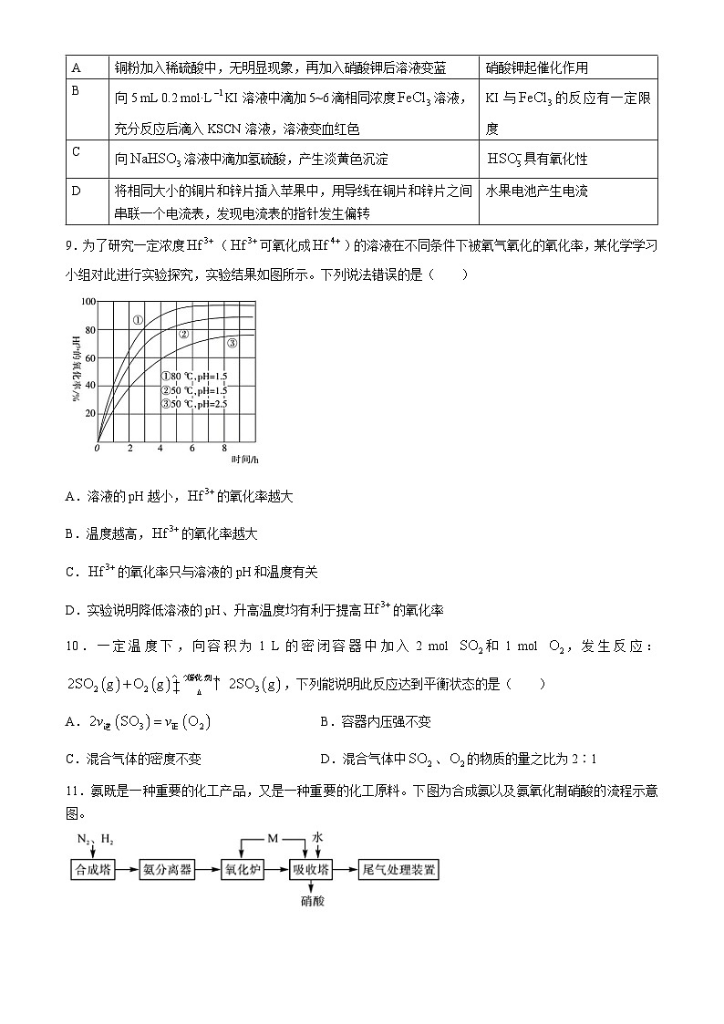 广东省高州市2023-2024学年高一下学期期末考试化学试题第3页