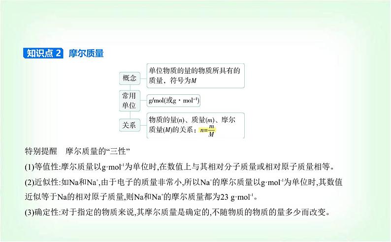 人教版高中化学必修第一册第二章海水中的重要元素——钠和氯第三节物质的量课件第2页