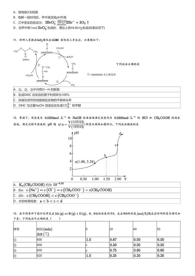 [化学]2024～2025学年9月北京顺义区北京市顺义区牛栏山第一中学高三上学期月考化学试卷原题版第3页
