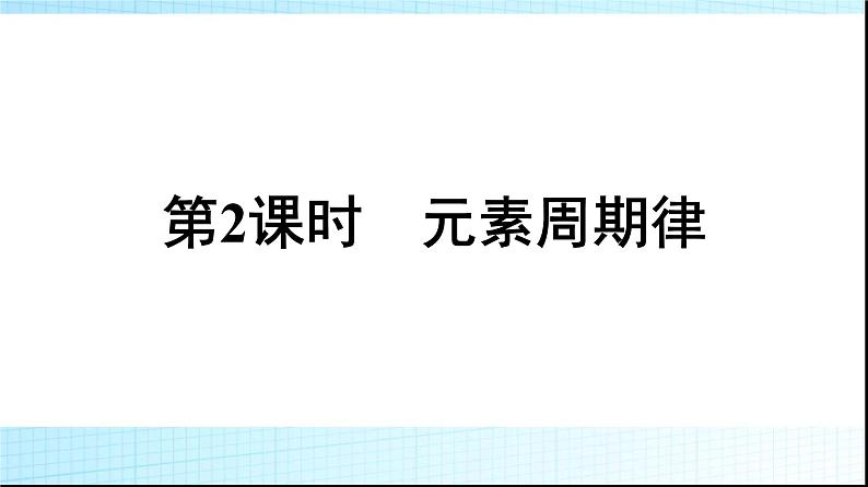 人教版高中化学选择性必修二第1章原子结构与性质第2节第2课时元素周期律课件01