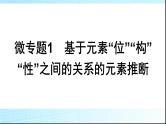人教版高中化学选择性必修二微专题1基于元素“位”“构”“性”之间的关系的元素推断课件2