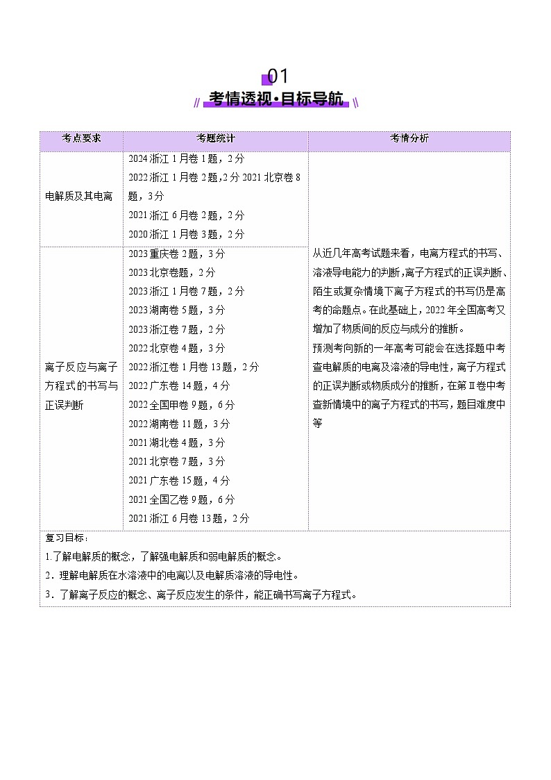 第02讲 离子反应、离子方程式（讲义）（学生版） 2025年高考化学一轮复习讲练测（新教材新高考）第2页