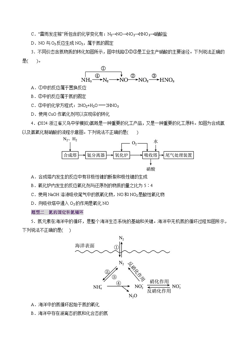 第03讲 氮及其重要化合物（练习）（学生版） 2025年高考化学一轮复习讲练测（新教材新高考）第2页