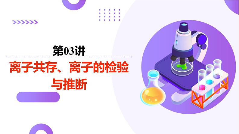 第03讲 离子共存、离子的检验与推断（课件）-2025年高考化学一轮复习讲练测（新教材新高考）01