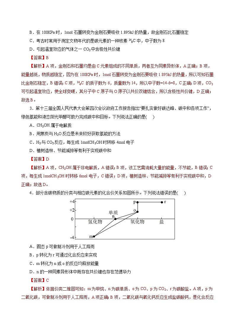 第04讲 碳、硅及无机非金属材料（练习）（教师版） 2025年高考化学一轮复习讲练测（新教材新高考）第2页