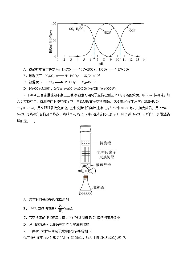 第八章 水溶液中的离子反应与平衡（测试）（含答案） 2025年高考化学一轮复习讲练测（新教材新高考）03